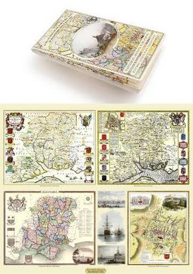 Hampshire 1610 – 1836 – Fold Up Map that features a collection of Four Historic Maps, John Speed’s County Map 1611, Johan Blaeu’s County Map of 1648, ... (Historic Counties Maps Collection)