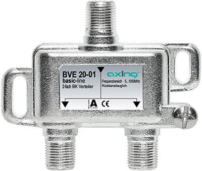 Axing BVE 20-01 - Distribuidor de antena (2 salidas, 5-1000 MHz) (importado)