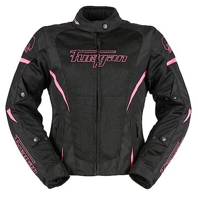 Furygan Womens Delia 3w1 Jacket, Black-pink, XXL UK