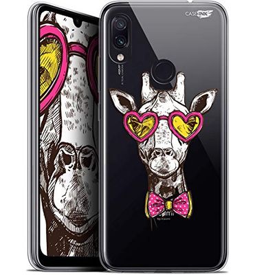 Beschermhoes voor 6,3" Xiaomi Redmi Note 7, ultradun, motief: Hipster Giraffe