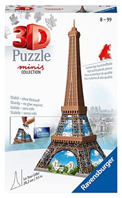 RAVENSBURGER 3D Puzzle Mini Eiffel Tower 54 Pieces from 8 Years Experience Puzzles in the 3rd Dimension