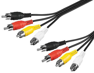 Goobay 33690 Cavo di collegamento stereo 4 RCA - 4 spina RCA > 4 spina RCA