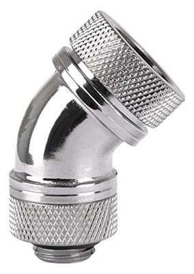 Thermaltake Pacific G1/4 Petg Tube 45-Degree Compression - Refrigeración por Agua, Color Cromo