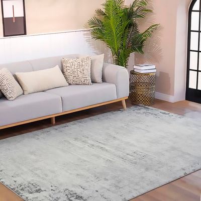 Livabliss Utrecht Tappeto Salotto Moderno Astratto Tappeto Soggiorno, Camera da Letto, Pranzo Moderni Tappeti Effetto Marmo, Morbido e Pelo Corto, Ampio 120x170 cm, Avorio, Grigio