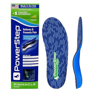 PowerStep Unisex-Adulto Pinnacle High, blu/verde scuro, Men's 10-10.5 / Women's 12