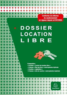 Exacompta - Ref. 50E - Free rental file - This complete file includes all the documents necessary for a free rental (secondary residence or company accommodation)