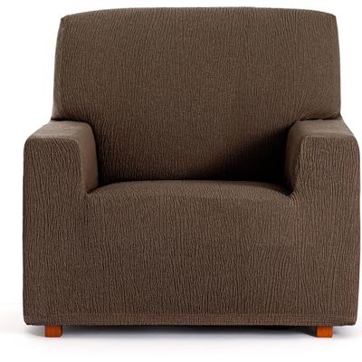 ECOMMERC3 | Funda Sofá 1 Plaza Universal y Versátil – Funda Sofá Color Marrón Protector Fácil de Colocar para Respaldo, Asiento y Brazos