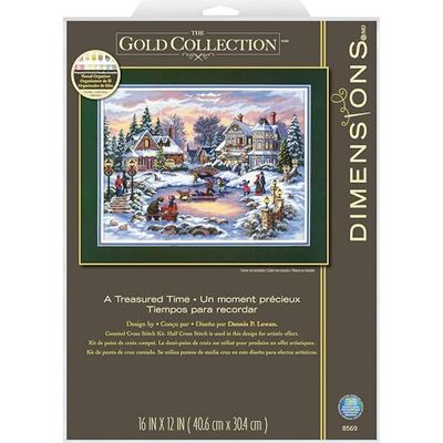 DIMENSIONS Gold Kit Point De Croix Compté, Un Moment Précieux, Blanc