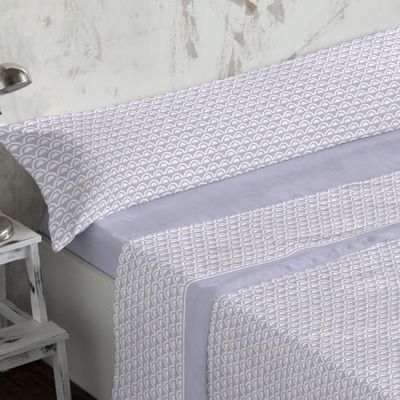 Burrito Blanco | Sábanas de Coralina | Cama de 180cm. (+Medidas Disponibles) | Sábanas Invierno | Diseño 767 | Color Azul (180x190/200cm.)