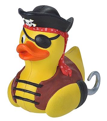 Wild Republic Rubber Duck Pirate, Canard en Caoutchouc, Jouet de Bain, Idée Cadeau pour Bébé, Canard en Plastique, Super Cadeau pour Les Enfants et Les Adultes, 10 cm