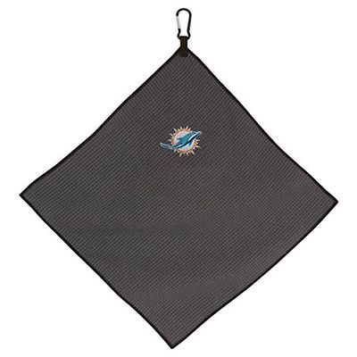 Team Effort Miami Dolphins - Asciugamano in microfibra, 38 x 38 cm, colore: Grigio