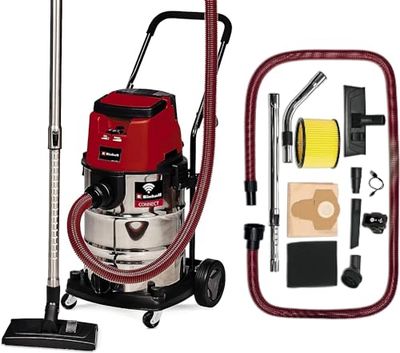 Einhell Professional Aspirateur eaux et poussières sans fil TP-VC 36/30 S Auto-Solo Power X-Change ( 36 V, modes ECO/BOOST, moteur sans charbon) Livré sans batterie ni chargeur