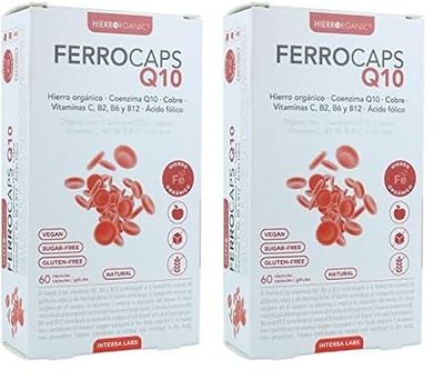 INTERSA - FERROCAPS Q10 60cap INTERSA, 60, 60 unidad, 1 (Paquete de 2)