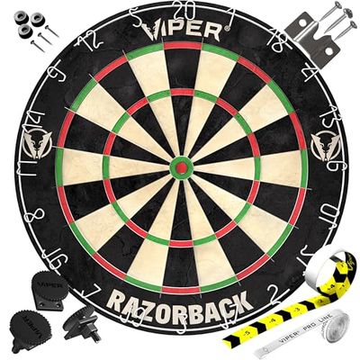 Viper Razorback Sisal/Bristle dardos ponta de aço com Staple-Free lustre
