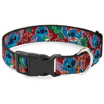 Buckle Down Tropical, 700146031820, Collare in Plastica, L - Fits 15-26 Inch (1.0 Inch WIDE), Verde (Green)