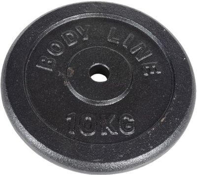 Disco in ghisa 10 kg per allenamento con bilanciere, manubrio e sollevamento pesi - diametro 25 mm - per palestra, fitness, allenamento a casa