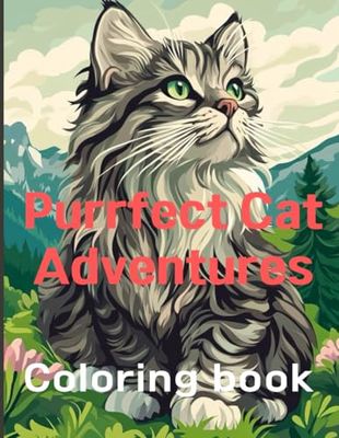 Purrfect Cat Adventures coloring book kids 8-12