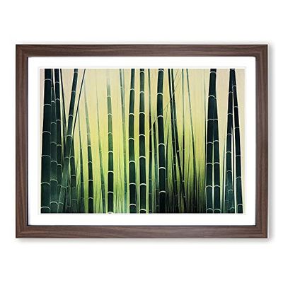 Miraculous Bamboo Forest H1022 Framed Print for Living Room Bedroom Home Office Décor, Wall Art Picture Ready to Hang, Walnut A2 Frame (64 x 46 cm)