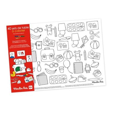 Calitrol - Set van 40 placemats voor het inkleuren van Popipop (1)