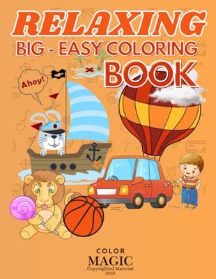 Stress Relief: Relaxing Coloring Book: Fun and easy designs, perfect for kids and adults, featuring animals, landscapes, and flowers, exercise your mind, for the whole family