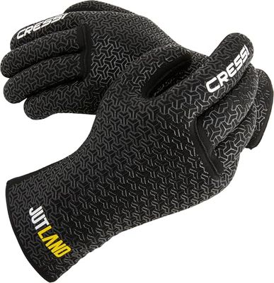 Cressi Jutland Gloves XL/5 Duikhandschoenen van neopreen, zwart, 5 mm, Ultra Grip System, uniseks, voor volwassenen