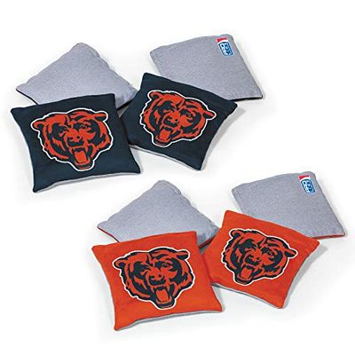 Wild Sports NFL Chicago Bears 8pk dubbelzijdige bonentassen, teamkleur