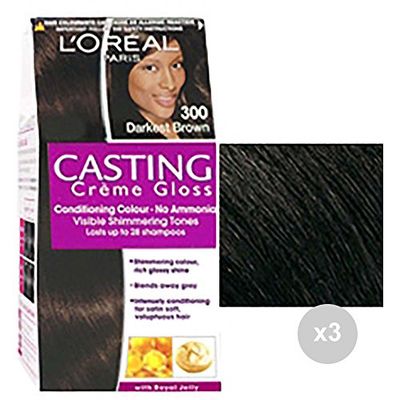 Casting Lot de 3 Crèmes Gloss 300 Brun Foncé Teinte Colorée pour Cheveux