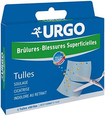 Urgo - Tulles Bruciatori – Tulle lipido-colloide – Piccolo formato, x6