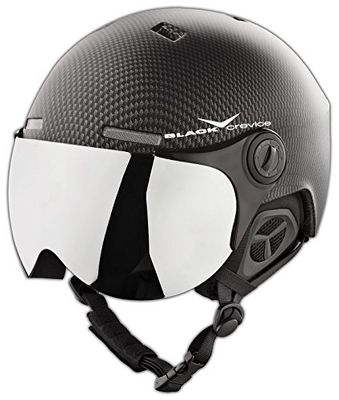 Black Crevice Skihelm Capacete de esqui, cor preto carbono/branco (preto carbono/branco), tamanho M/L (58-61 cm)
