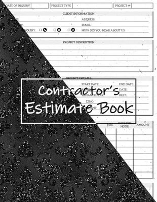 Contractor's Estimate Book: Job Estimate Quote Record Book With Dot Diagram Sheets For Contractors To Track and Record Client Details | Contractor ... Dot Diagram Sheets For Taking Measurements