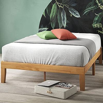 Zinus Moiz - Cama de Madera de 14 Pulgadas/No Requiere somier/Somier Estable de Listones de Madera/Montaje rápido / 100 x 200 cm