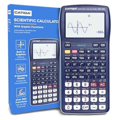 CATIGA CS-229 Wetenschappelijke rekenmachine met grafische functies - Meerdere modi met Intuïtieve Interface - Perfect voor beginners en geavanceerde cursussen, High School of College