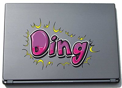 Laptopsticker Laptopskin Comic 056 - Grappig motief Ding - 150 mm sticker