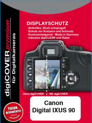 digiCOVER - Pellicola salvaschermo LCD per Canon Digital IXUS 90