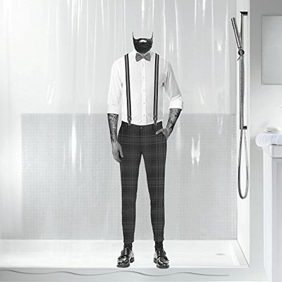 Spirella Rideau de Douche PEVA Dandy 180x200cm Noir