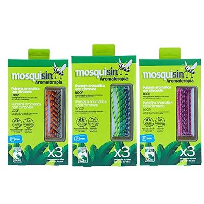 PULSERA ANTIMOSQUITOS MOSQUISIN TOBILLERA 1 PACK (3 UNIDADES)
