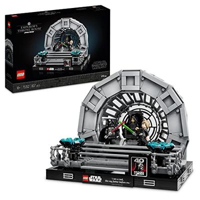 LEGO Star Wars Emperor's Throne Room Diorama Byggset med Autentiska Detaljer från Filmen Jedins Återkomst, Samlarobjekt Inför Filmens 40-årsjubileum, Byggsats för Vuxna med Minifigurer 75352