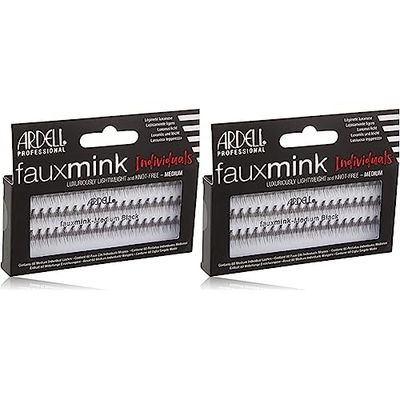 Ardell Faux Mink Individuals False Lashes, Medium, Black (Pack of 2)