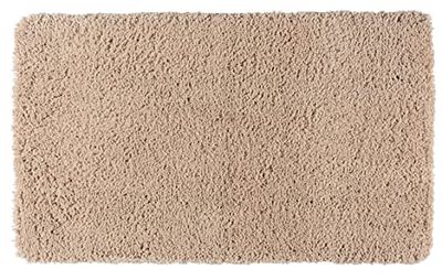 Wenko Tappeto da bagno Belize color sabbia 70 x 120 cm - Tappetino da bagno, sicuro, soffice, privo di pelucchi, Poliestere, 70 x 120 cm, Beige