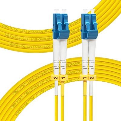 FLYPROFiber 15 m OS2 LC naar LC glasvezelkabel | lengteopties: 0,5 m-100 m, 1G/10 GB Single Mode Duplex LC-LC 9/125um SMF optische vezelkabels LSZH-15 meter