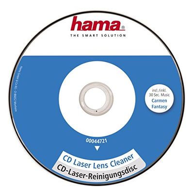 Hama CD de nettoyage (pour tête de lecture laser, pour éliminer la poussière dans les lecteurs de CD, CD de nettoyage au laser) Blanc/Bleu/Rouge