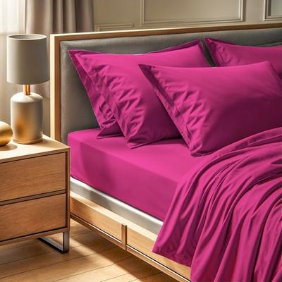Lenzuolo con angoli per letto singolo, 100% cotone Ranforce (100 x 200 + 30 cm), rosa antico, 155 fili, lavabile in lavatrice a 30 °C, morbido e resistente, essenziale