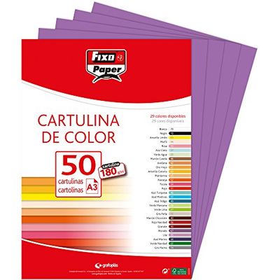 Fixo 11120367 – Pack of 50 Card, A3, Purple