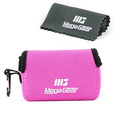 MegaGear ''Ultra Light'' Neoprene Sacchetto della Cassa della Macchina Fotografica con moschettone per Samsung WB350F (Rosa)