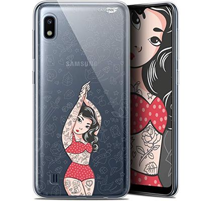 Caseink Fodral för Samsung Galaxy A10 (6.2) Gel HD [ ny kollektion - mjuk - stötskyddad - tryckt i Frankrike] Tatoo Girl