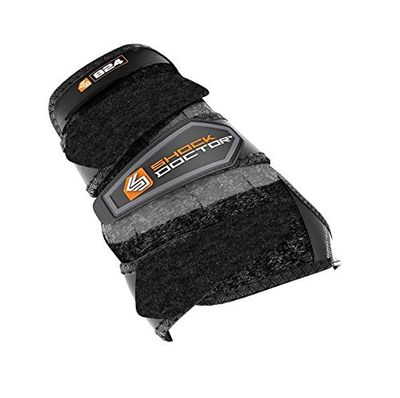 ShockDoctor Erwachsene Handgelenkschützer Handgelenkbandage mit 3 Straps, Black, M, 824L-BK