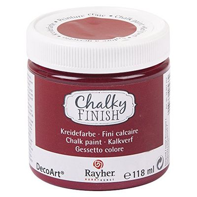RAYHER HOBBY Chalky Finish Colore in Gesso, Rosso burgundo, 118 ml, 118 unità