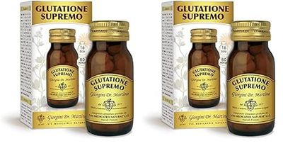 Dr Giorgini GLUTATIONE SUPREMO Pastiglie - 40 g (integratore di glutatione, carciofo, cardo mariano e tarassaco, utili per le funzioni depurative e la funzionalità epatica) (Confezione da 2)