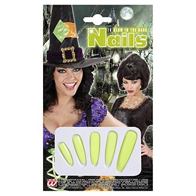 W WIDMANN Generique - Faux Ongles Fluorescents Adulte