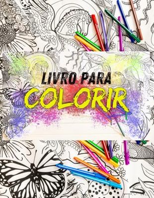 LIVRO DE COLORIR: Colorir animais e paissagens